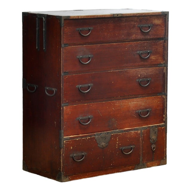 Japanese Tansu Chest of Drawers, 1870 For Sale