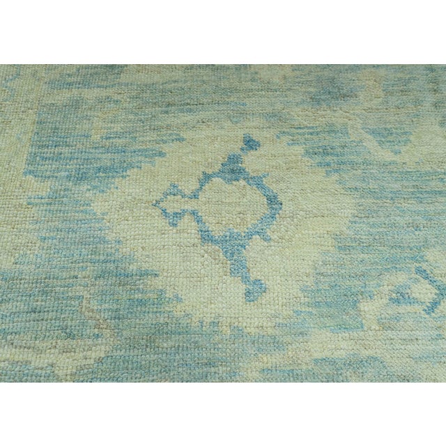 Turkish Oushak Rug 9'1" x 10' #19073 For Sale - Image 4 of 8