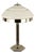 Art Deco Chromed Table Lamp with Opal Glass Shade, 1920s For Sale