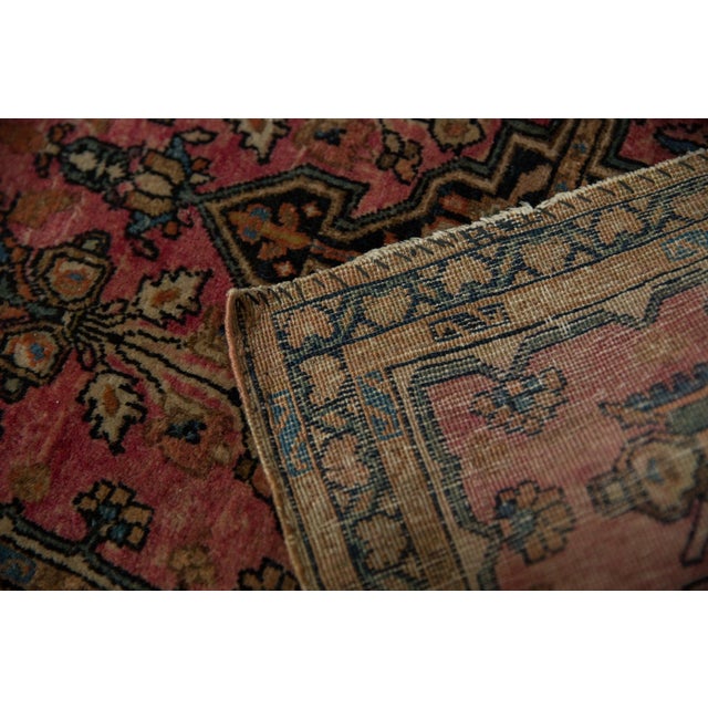 Old New House Vintage Farahan Sarouk Square Rug Mat - 1'10" x 2'5" For Sale - Image 4 of 9