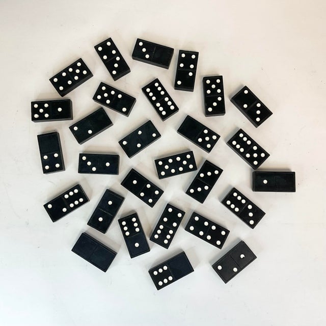 1950s Mid-Century Boho Chic Dominos Game Pieces - Complete Set of 28. For Sale - Image 6 of 7