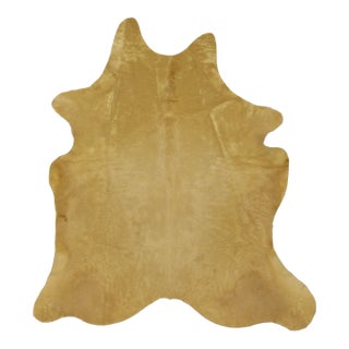 Rug & Kilim’s Contemporary Cowhide Solid Rug in Warm Camel Hues For Sale