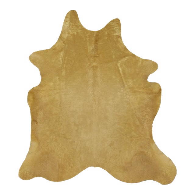 Rug & Kilim’s Contemporary Cowhide Solid Rug in Warm Camel Hues For Sale