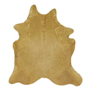 Rug & Kilim’s Contemporary Cowhide Solid Rug in Warm Camel Hues