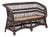 Victorian Wicker Settee With Diamond Lattice Weave For Sale