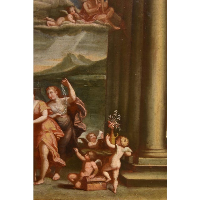 Early 18th Century Follower of Francesco Albani, The Toilette of Venus, 1500s-1600s, Oil on Canvas For Sale - Image 5 of 17