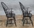Late 20th Century Pair of Adriance Heritage Sack Back Windsor Arm Chairs Bench Made Black Finish For Sale In Cleveland - Image 6 of 9