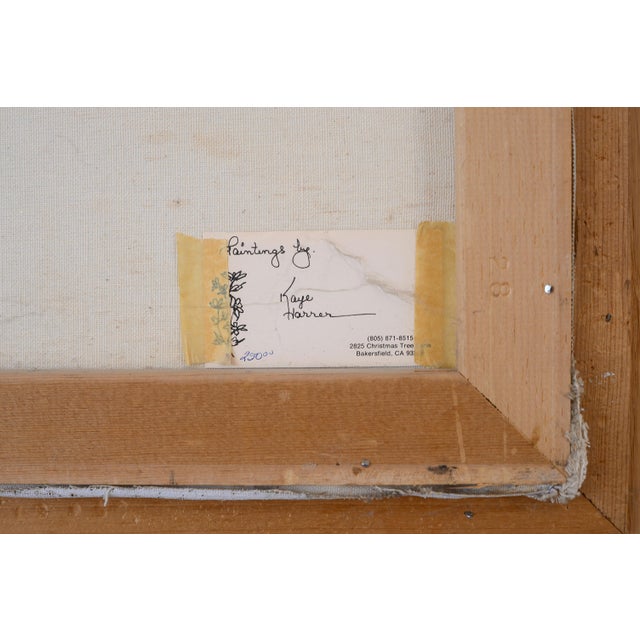 Vintage Kaye Harrer Cowboy With Nature Scene Painting For Sale - Image 10 of 11