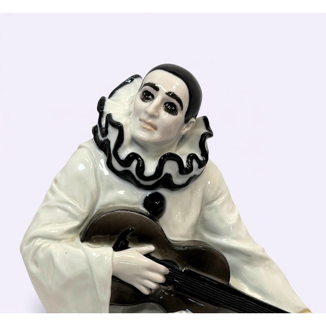 White Rosenthal Porcelain Sculpture, "Pierrot With Poodle," For Sale - Image 8 of 12