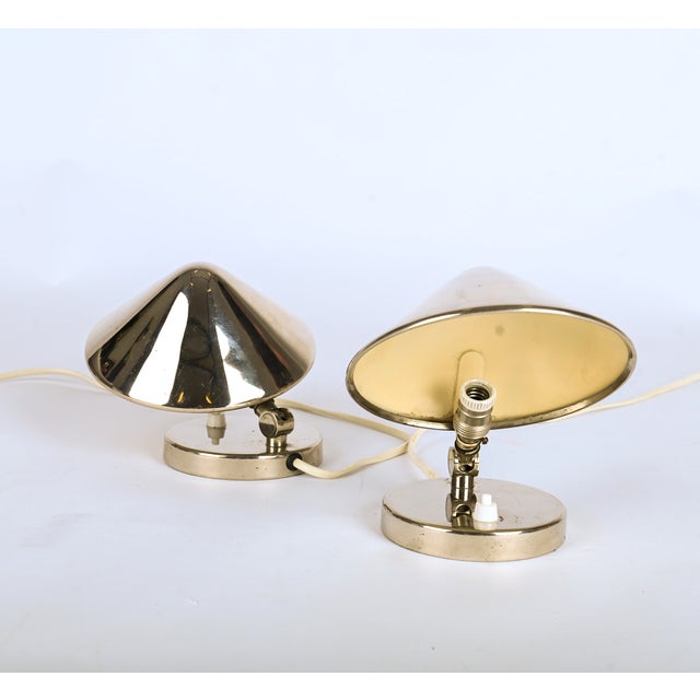 Silver Bauhaus Nickel Table Lamps by Josef Vorel, 1930s, Set of 2 For Sale - Image 8 of 11