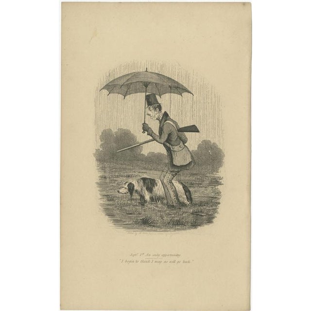Seymour, Cockney Sportsmen in Comic Distress, 1836, Etchings, Set of 2 For Sale - Image 4 of 9