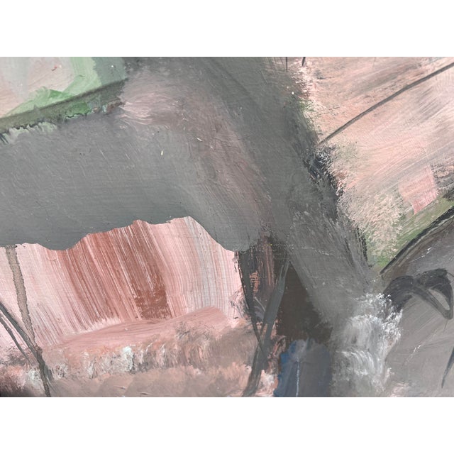 1980s Vintage Abstract Man & Woman Painting., Framed For Sale - Image 9 of 13