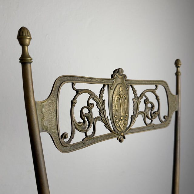 Vintage Decorative Brass Chairs, Italy, 1950s, Set of 2 For Sale - Image 18 of 18