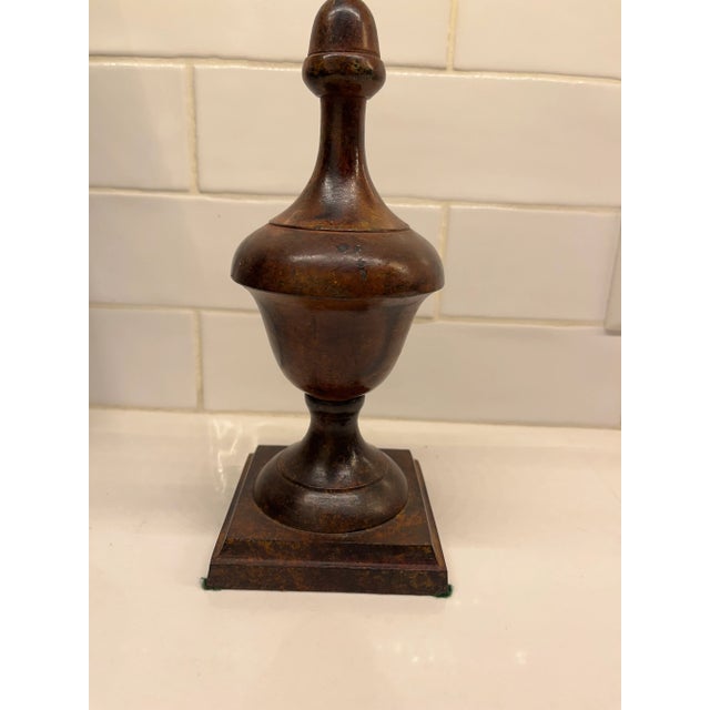 Vintage Heavy Bronze Cast Iron Finial oor Stop / Book End / Decorative Piece Approximately 9" x 4" Base is 4" x 4" Weighs...