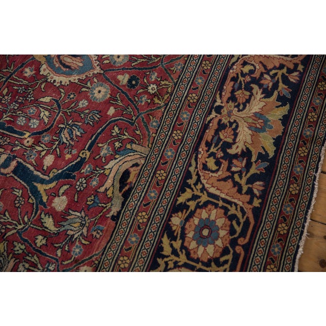 Textile Antique Fine Tabriz Carpet - 6'10" x 10'5" For Sale - Image 7 of 12