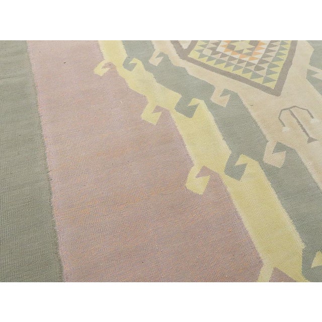 Mid-20th Century Handmade Indian Flatweave Dhurrie Runner For Sale In New York - Image 6 of 10