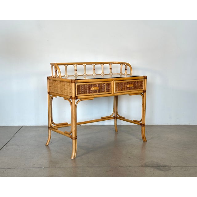 Vintage Bamboo Desk, 1970s For Sale - Image 12 of 12