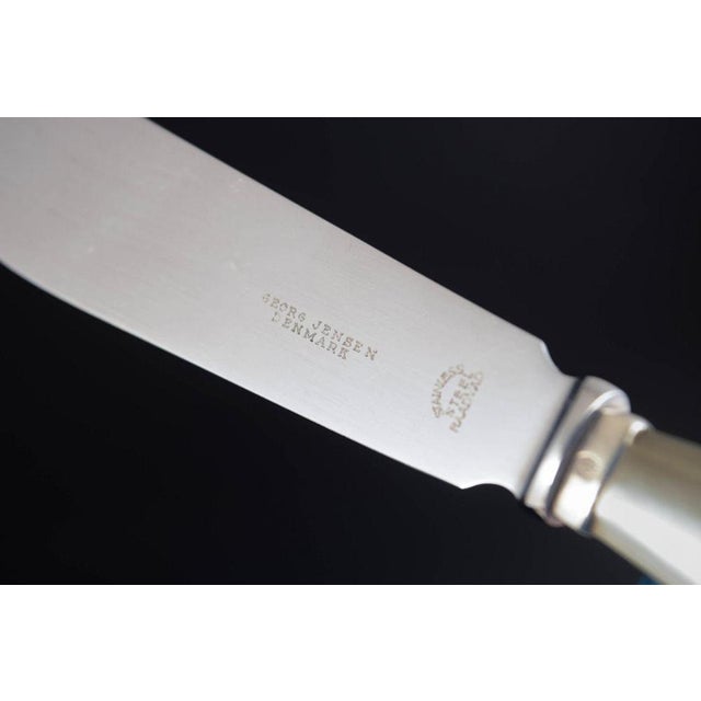 Cake Knife in Silver and Stainless Steel with Viking Pattern by Georg Jensen, 1924 For Sale - Image 6 of 7
