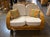 Restored 1950s Child Size 3-Strand Round Full Pretzel Rattan Sofa & Lounge Chair For Sale - Image 11 of 12