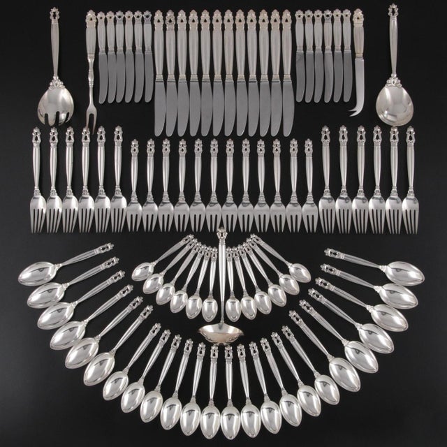 Georg jensen acorn sterling silver flatware store