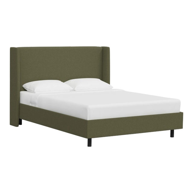 Jordan Full Wingback Platform Bed in Zuma Laurel For Sale