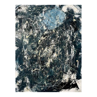 Richard SnyderBold Graphic Abstract Expressionist Mixed Media Painting Richard Snyder NYC Art For Sale