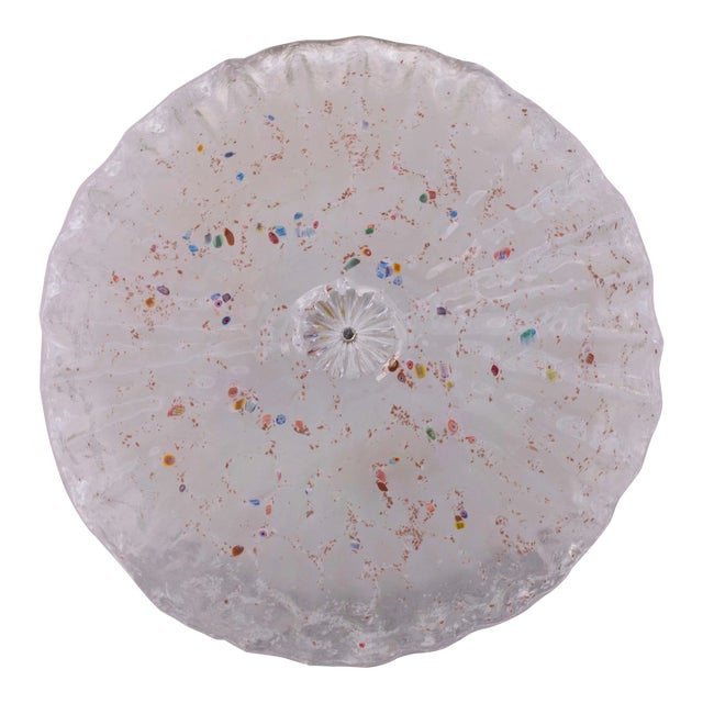 Multicolor Rainbow Murano Glass With Murrine Ceiling Light, 1970s For Sale