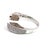 18k White Gold Rutilated Quartz & Pave Diamonds Cuff Design Ring, Size 7. 75 For Sale - Image 4 of 5