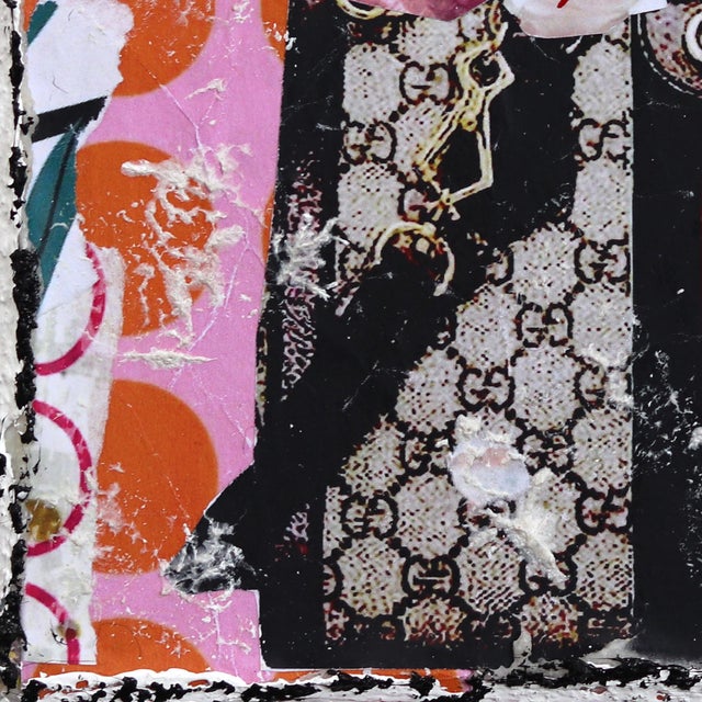 Gucci Bouquet - Abstract Colorful Textural Luxury Inspired Collage Original Artwork by Marion Duschletta For Sale - Image 4 of 9