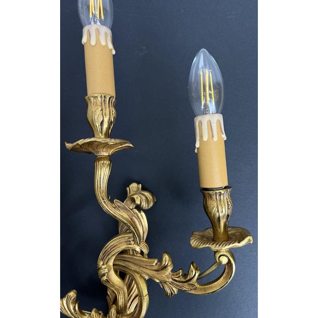 Vintage French Wall Sconces, Set of 2 For Sale - Image 10 of 15