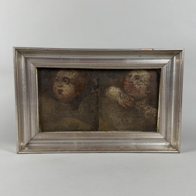 Faces of Angels and Putti, 1800s, Oil on Canvas, Framed For Sale - Image 12 of 12