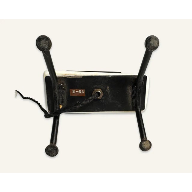 White Vintage Mid-Century Modern Box Lamp With 19th Century Style Sea Shell Illustration Decoration For Sale - Image 8 of 11