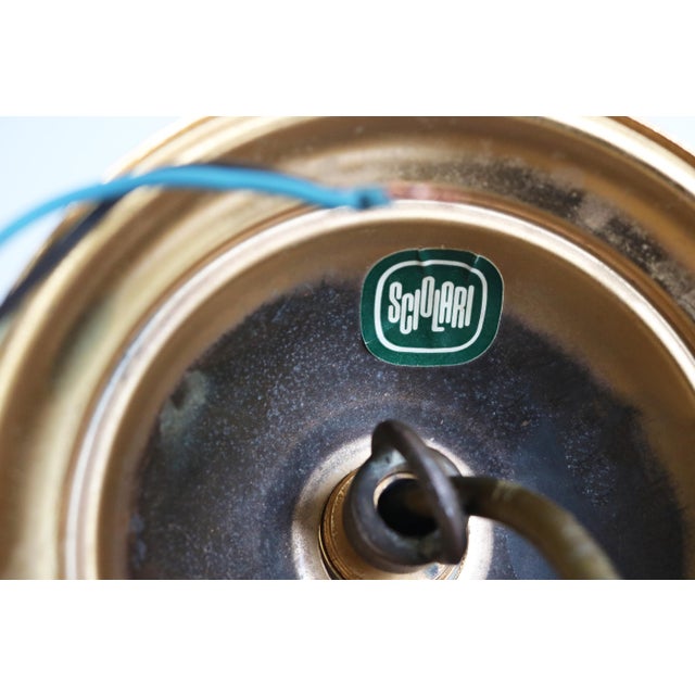 Gold Italian Empire Hall Pendant Lamp by Gaetano Sciolari, 1960s For Sale - Image 8 of 16