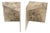 Pair Midcentury Marble Onyx Triangle Shape End Side Tables Night Stands Mint! For Sale