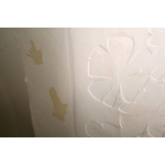 Blue Daniel Gelakoska Embossed Flowers Contemporary Serigraph with Embossed Artist For Sale - Image 8 of 9