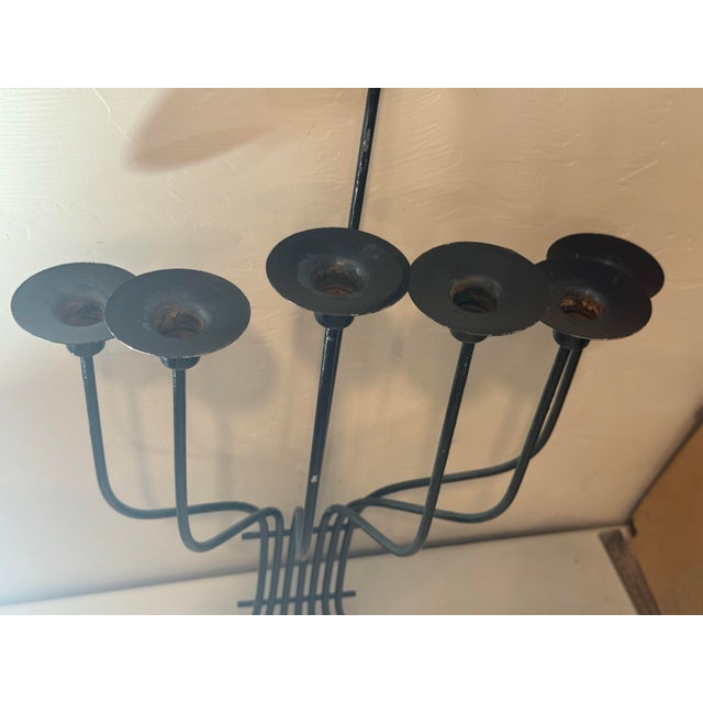 Mid Century Metal Candle Sconce in the Style of Tommi Parzinger For Sale - Image 9 of 12