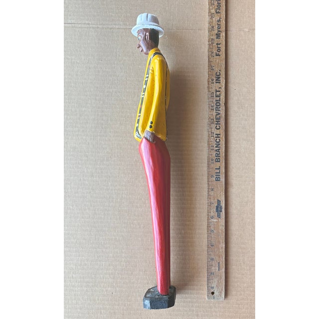 Vintage Baule African Colon Wood Sculpture From Cote d'Ivoire For Sale - Image 4 of 6