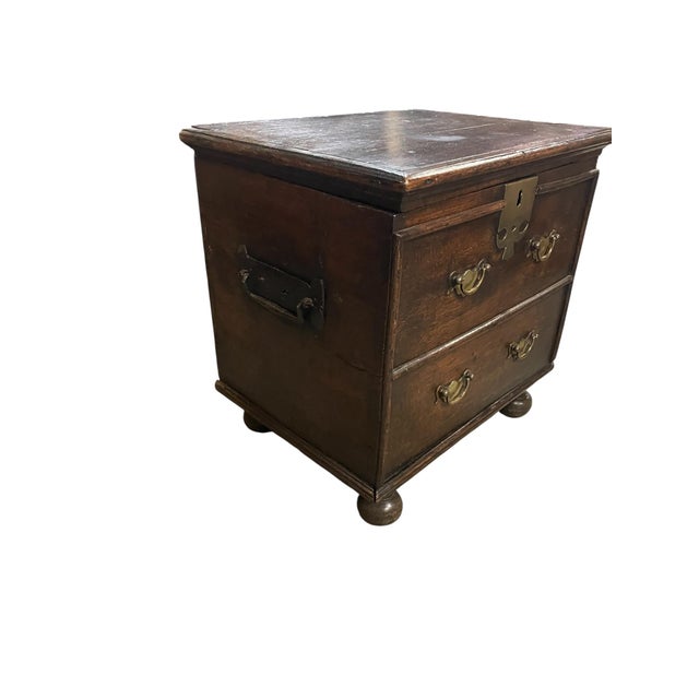 17th Century Small Oak Box with Simulated Drawers, 1690s For Sale - Image 5 of 6