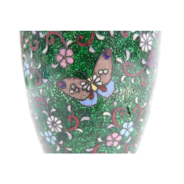 Antique Chinese Cloisonne Vase For Sale - Image 4 of 10