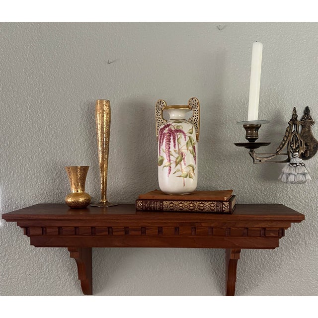 Ivory Antique Royal Worcester Blush Ivory Porcelain Twin-Handled Aesthetic Movement Vase, England c.1900 For Sale - Image 8 of 8