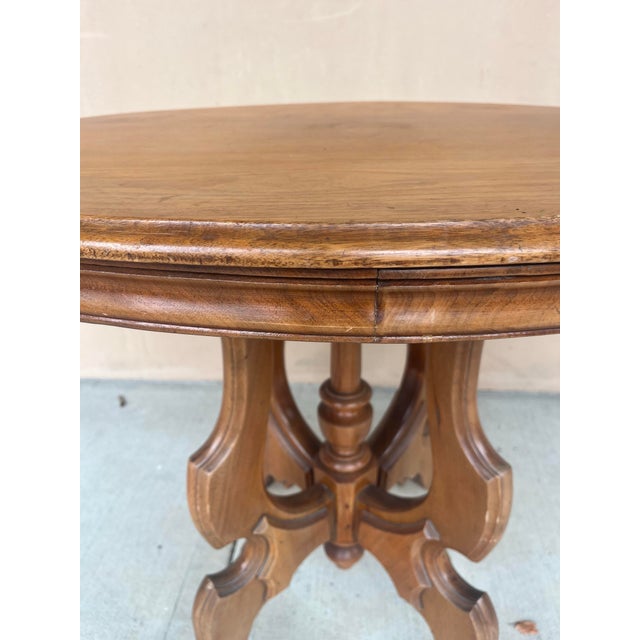 Eastlake Antique Victorian Table Porcelain Wheels 1800's For Sale - Image 4 of 6
