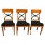 Black Biedermeier Birchwood Veneer Chairs, 1820s, Set of 3 For Sale - Image 8 of 8