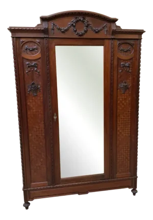 Antique Mahogany Wardrobe, 1890s