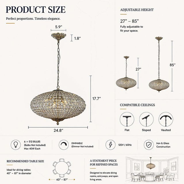 Wayfair & OS: Gracefully aged and artfully finished, this vintage crystal chandelier features a unique antique bronze tone...