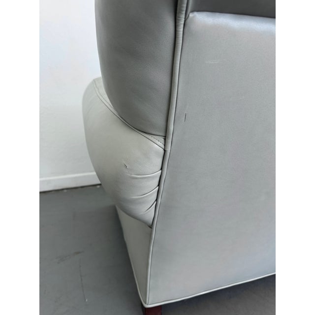 Pottery Barn Manhattan Roll Arm Leather Chair For Sale In Austin - Image 6 of 9