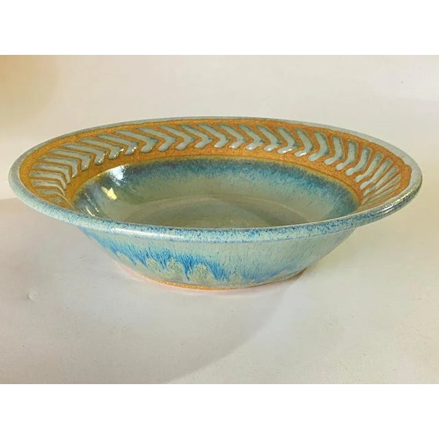 Scandinavian Stoneware Bowl Enameled, 1960s For Sale - Image 6 of 8