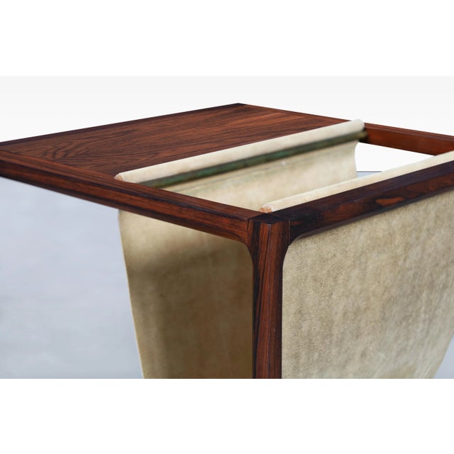 Aksel Kjersgaard Danish Modern Brazilian Rosewood Magazine Rack by Kai Kristiansen For Sale - Image 4 of 10