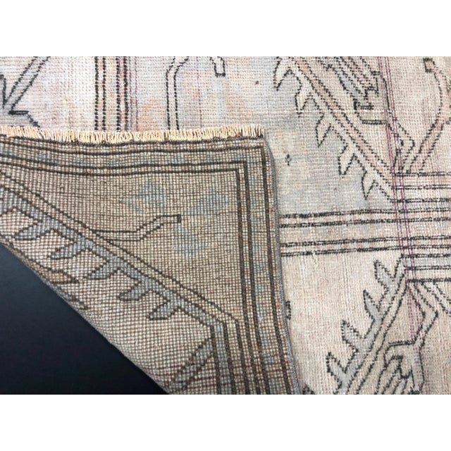 Vintage Traditional Turkish Handmade Peach and Beige Large Area Rug For Sale - Image 10 of 11