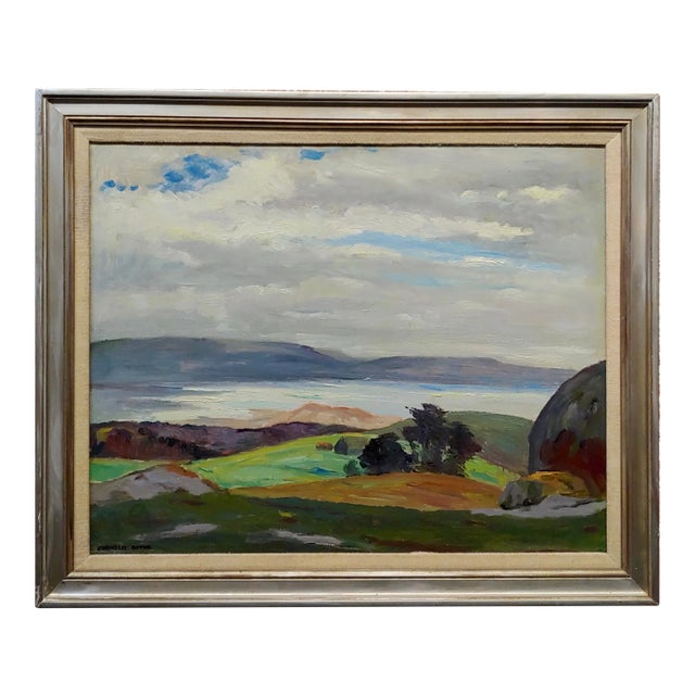 Cornelius Botke -Tomales Bay in Marin County-1930s California -Oil Painting For Sale