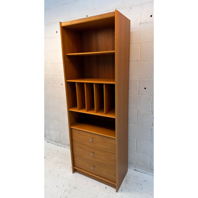 Mid-Century Modern Mid-Century Modern Danish Teak Bookcase With Drawers For Sale - Image 3 of 12